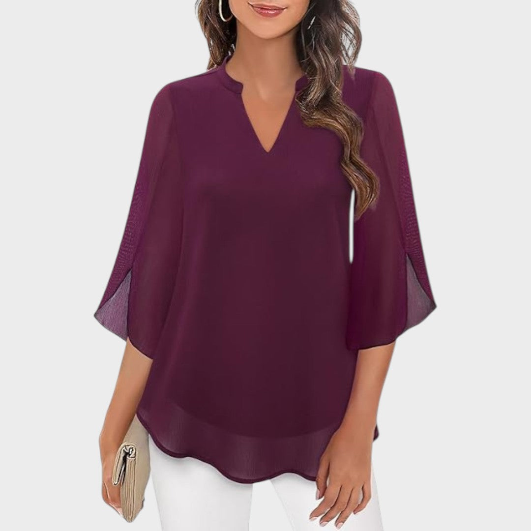 CLAUDIA – ELEGANT FLOWY BLOUSE