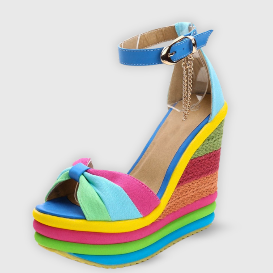 Monica | Colorful and Elegant Wedge Sandals for Summer