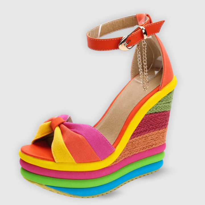 Monica | Colorful and Elegant Wedge Sandals for Summer