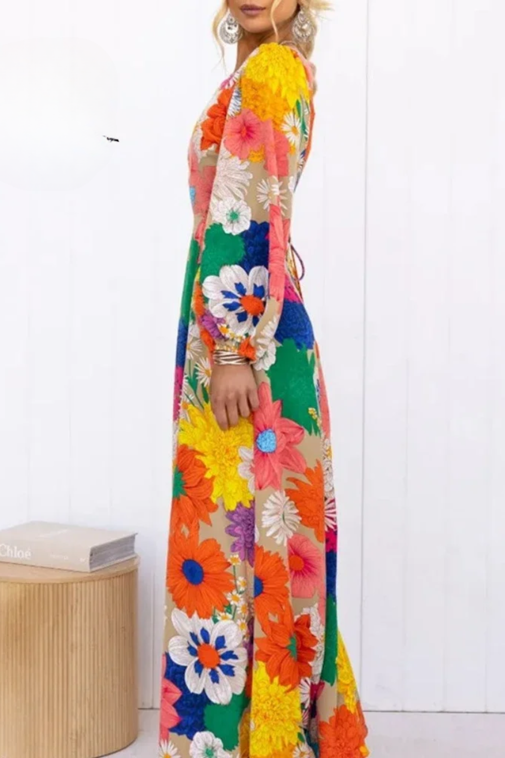 DAISY – MAXI DRESS WITH SUNFLOWER