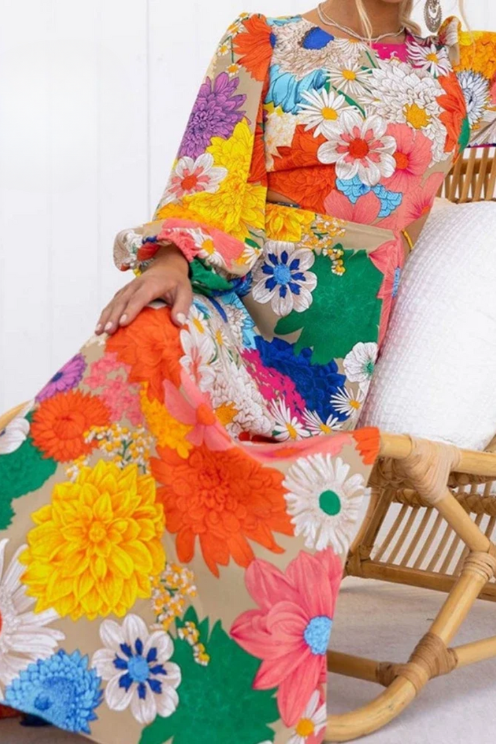 DAISY – MAXI DRESS WITH SUNFLOWER