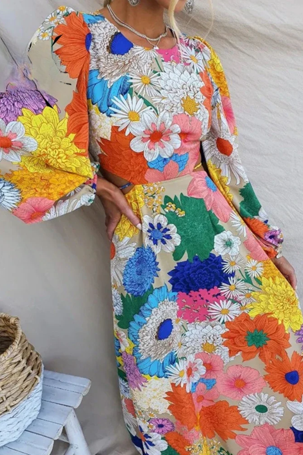 DAISY – MAXI DRESS WITH SUNFLOWER