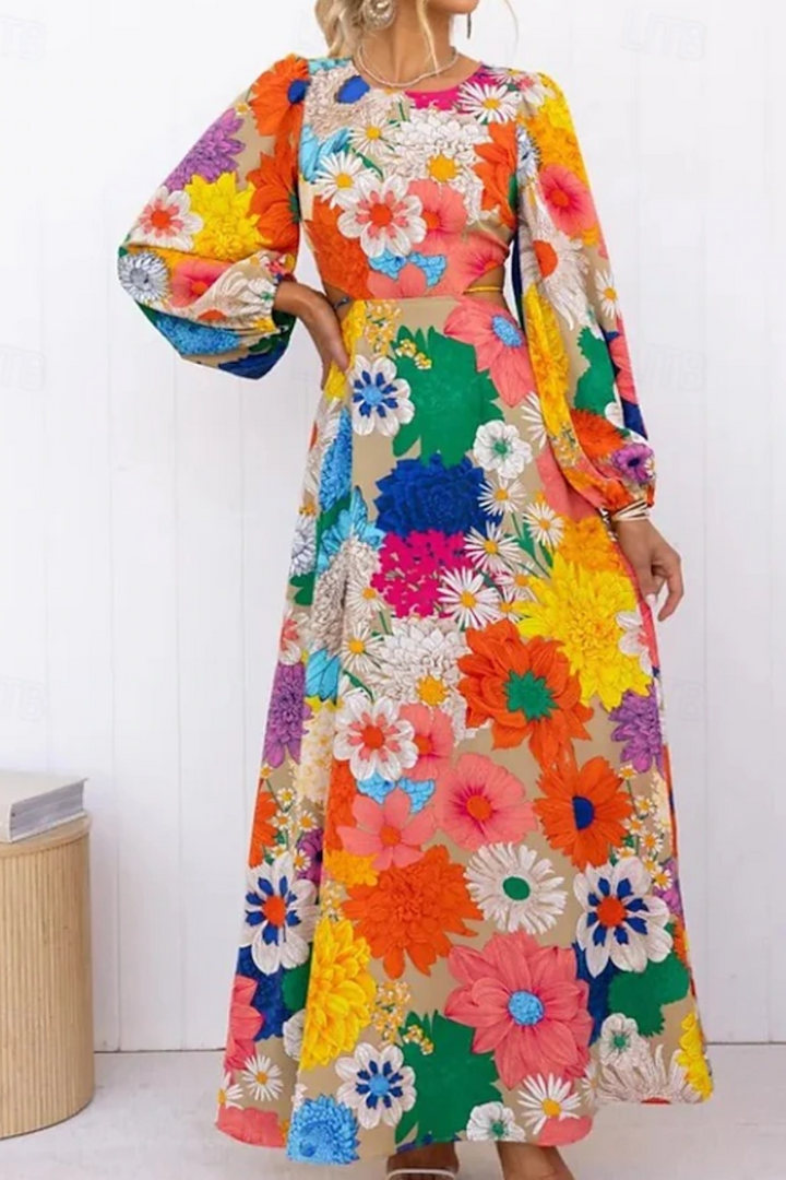 DAISY – MAXI DRESS WITH SUNFLOWER