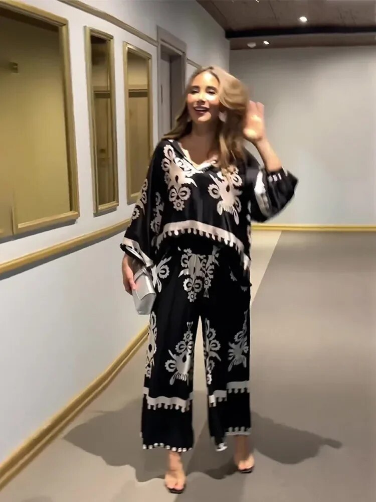 MILANI – IRREGULAR PRINT PANTS SET