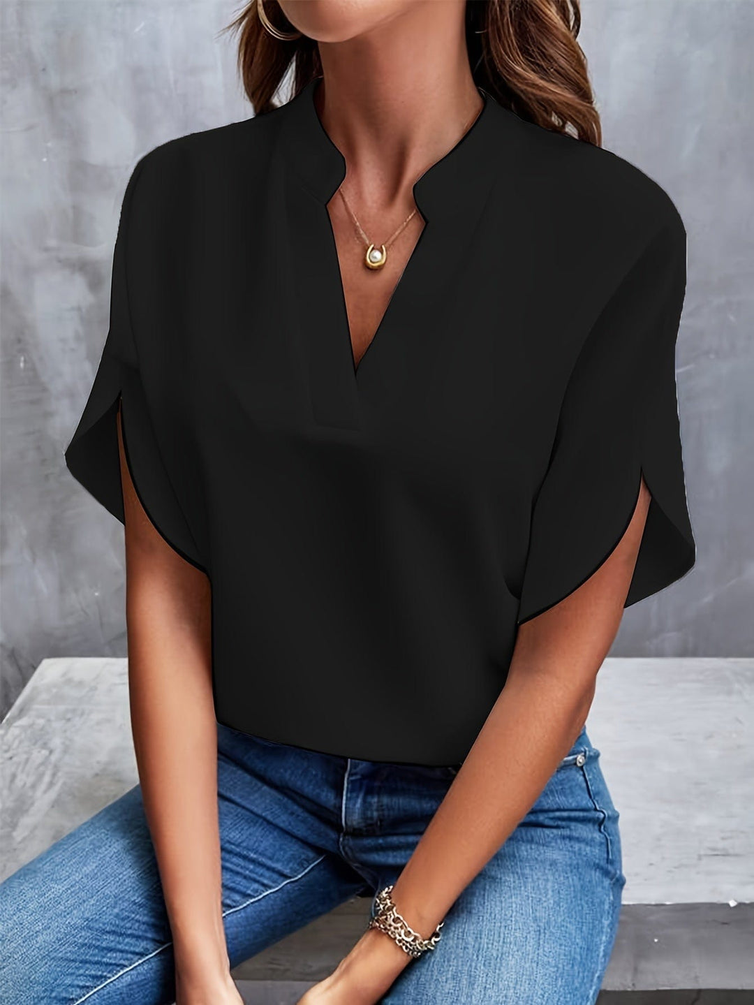 JULITA | Elegant Blouse with Drapes