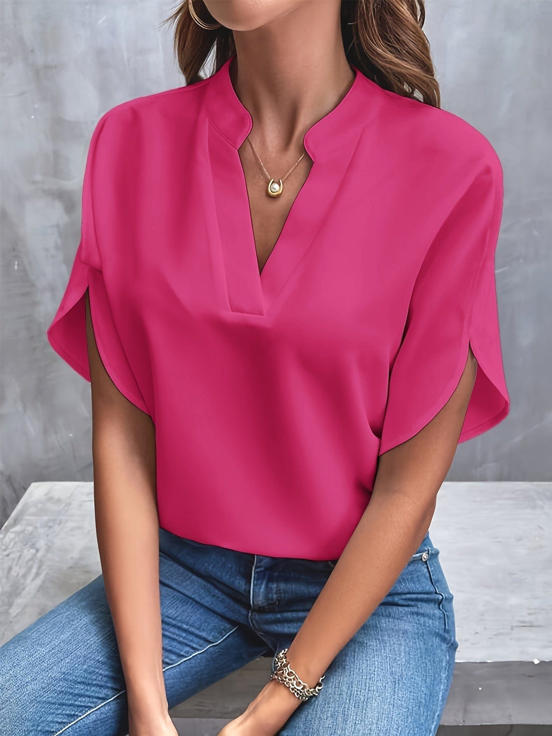 JULITA | Elegant Blouse with Drapes