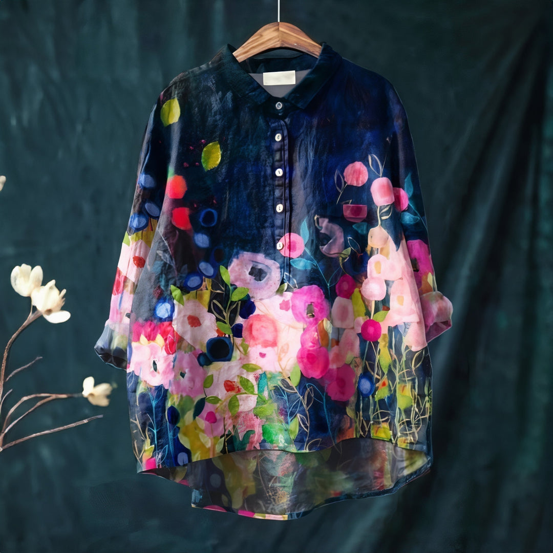 Fiona | Romantic Floral Print Blouse