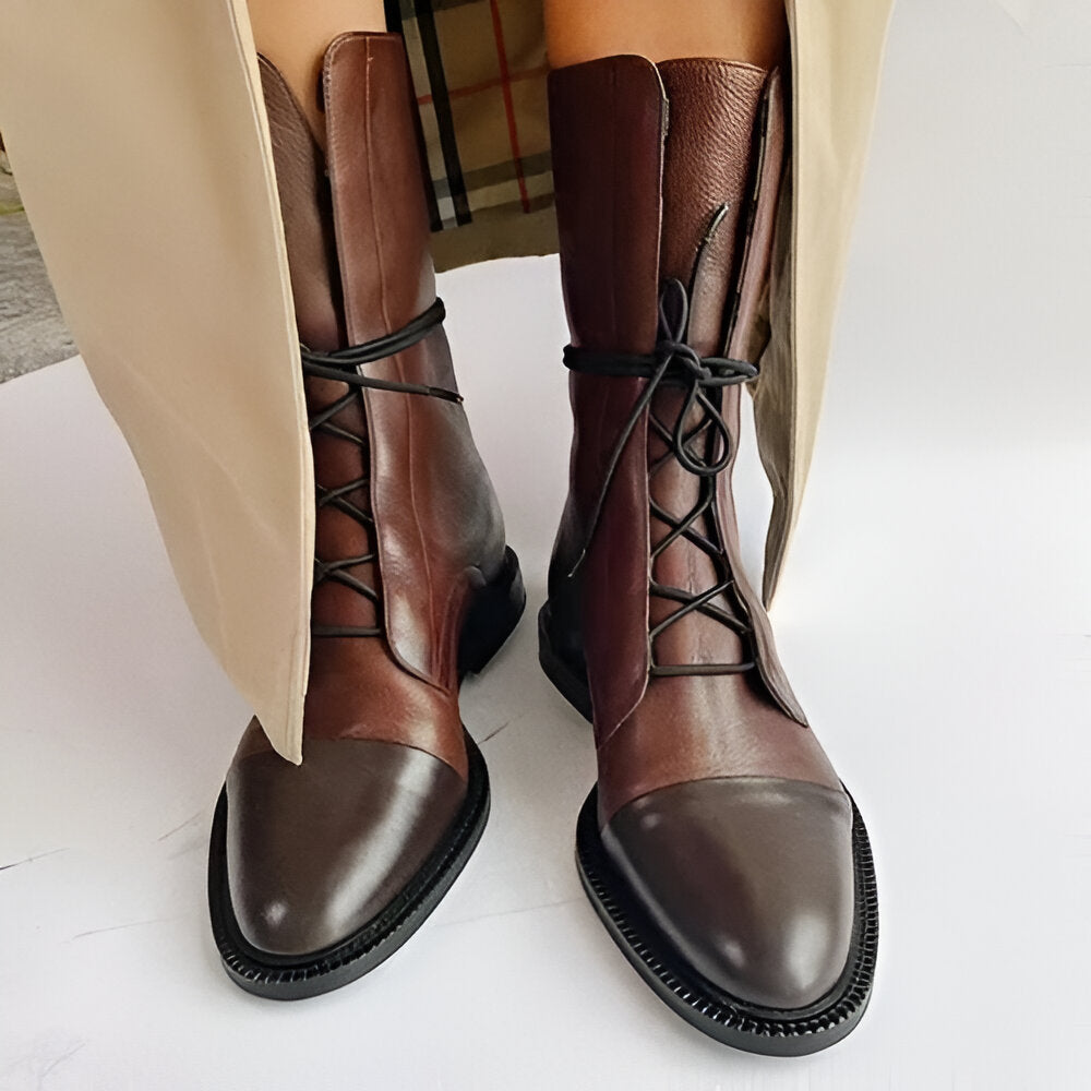 MILA – ELEGANT ANKLE BOOTS WITH LACES