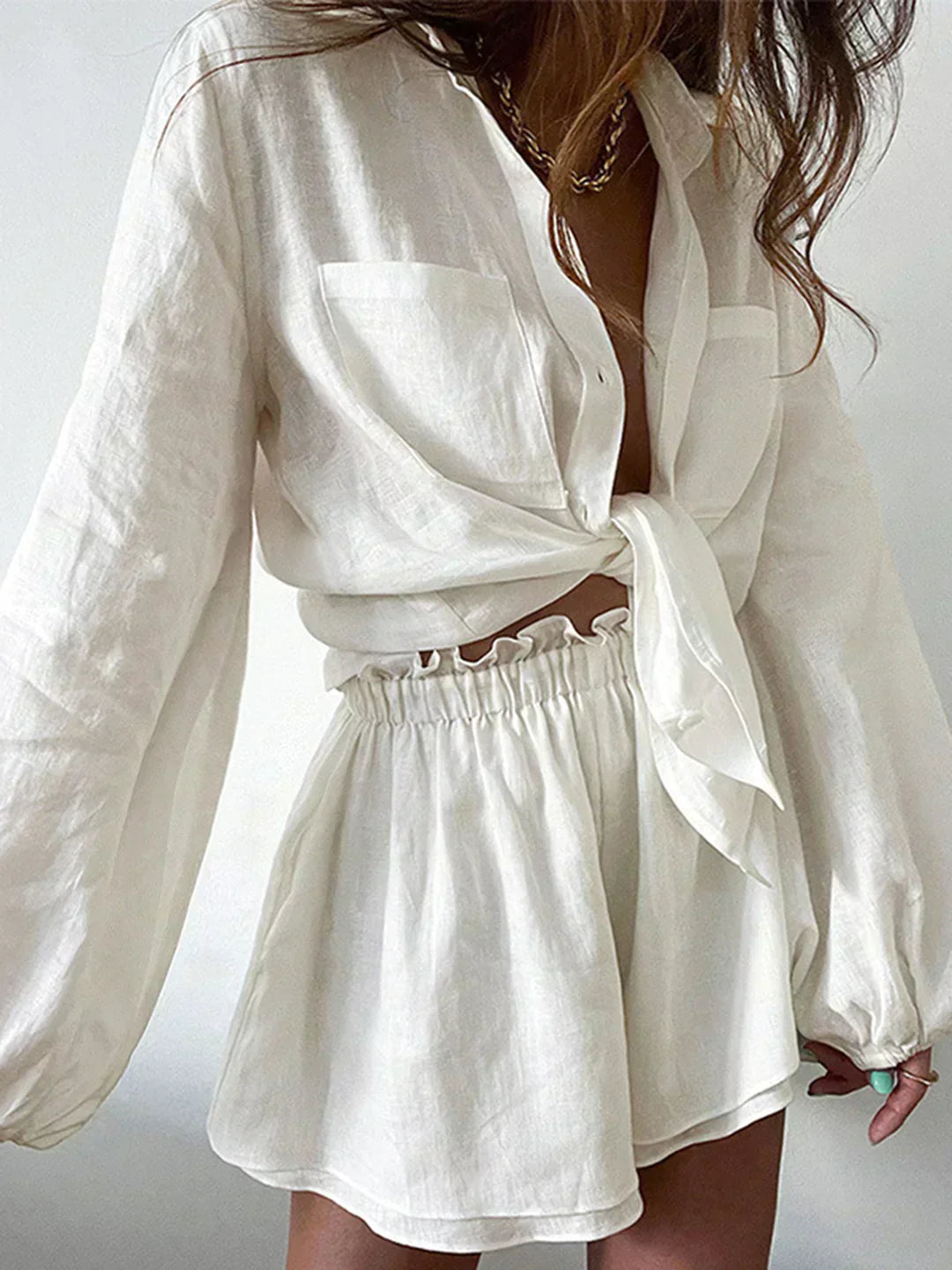 Two-Piece Double-Lined Shorts Set, Egean