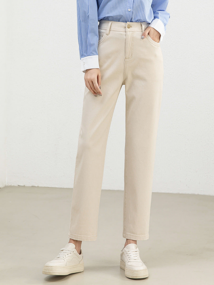 High-Waisted Casual Pants