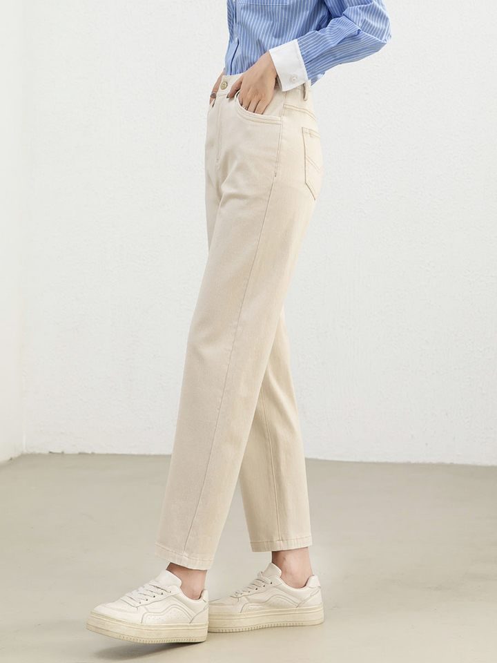 High-Waisted Casual Pants