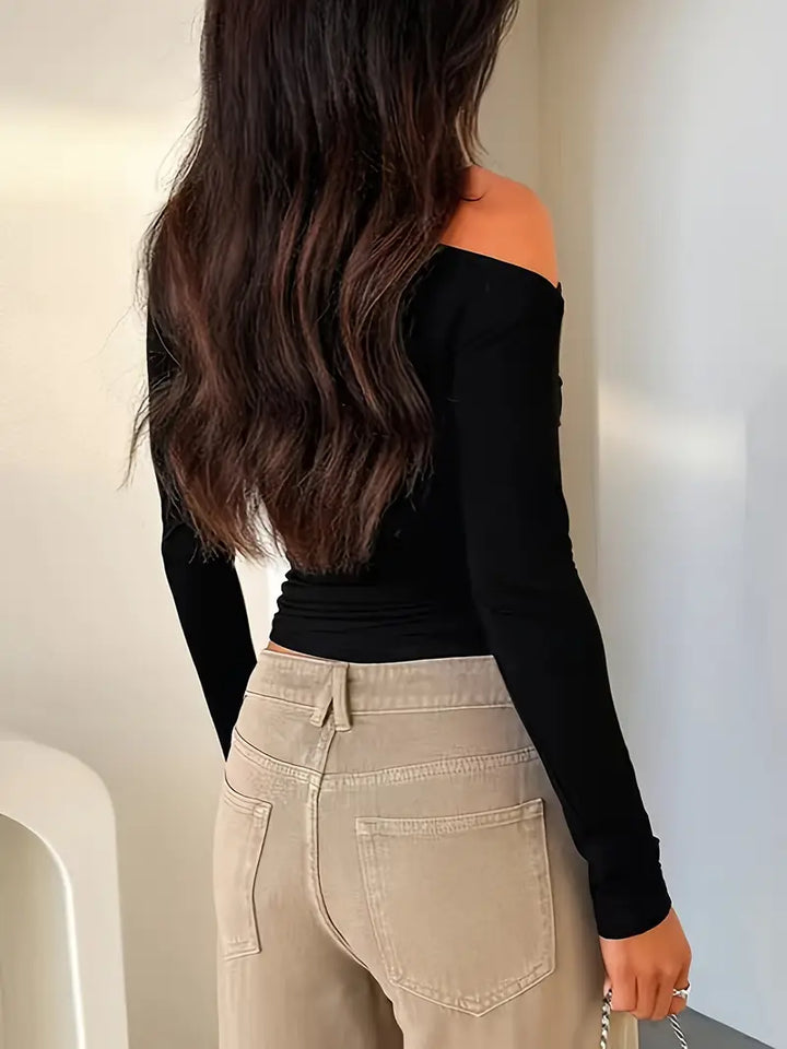 Joline - casual black top