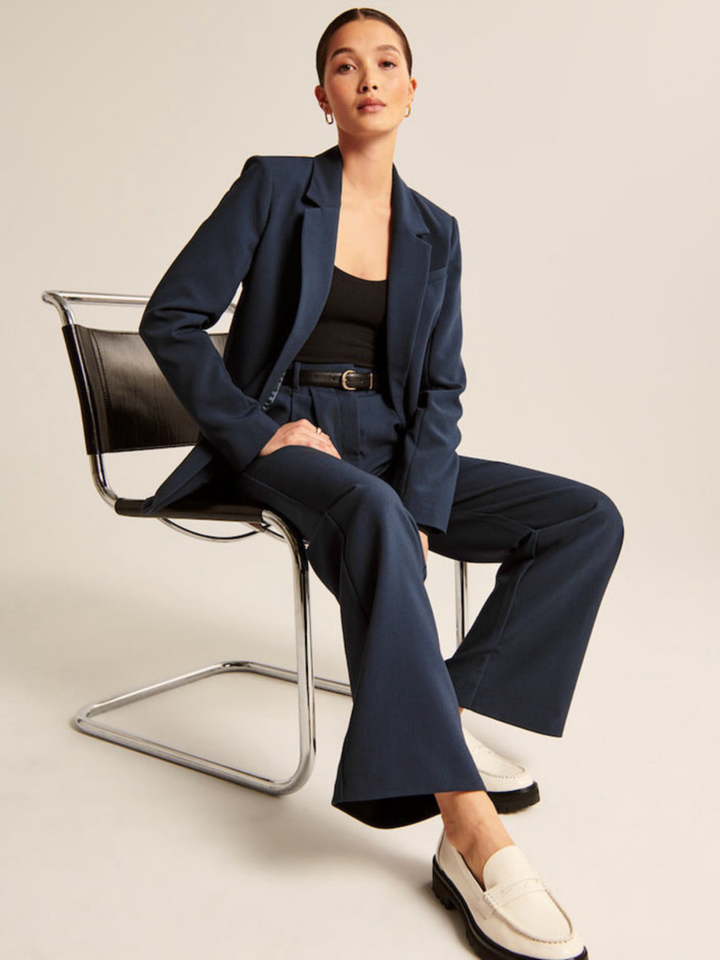 High-Waisted Wide-Leg Casual Pants