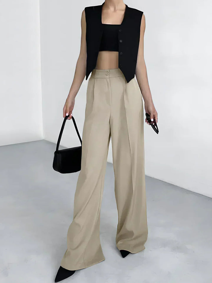 Casual Wide Leg Pants with Pockets