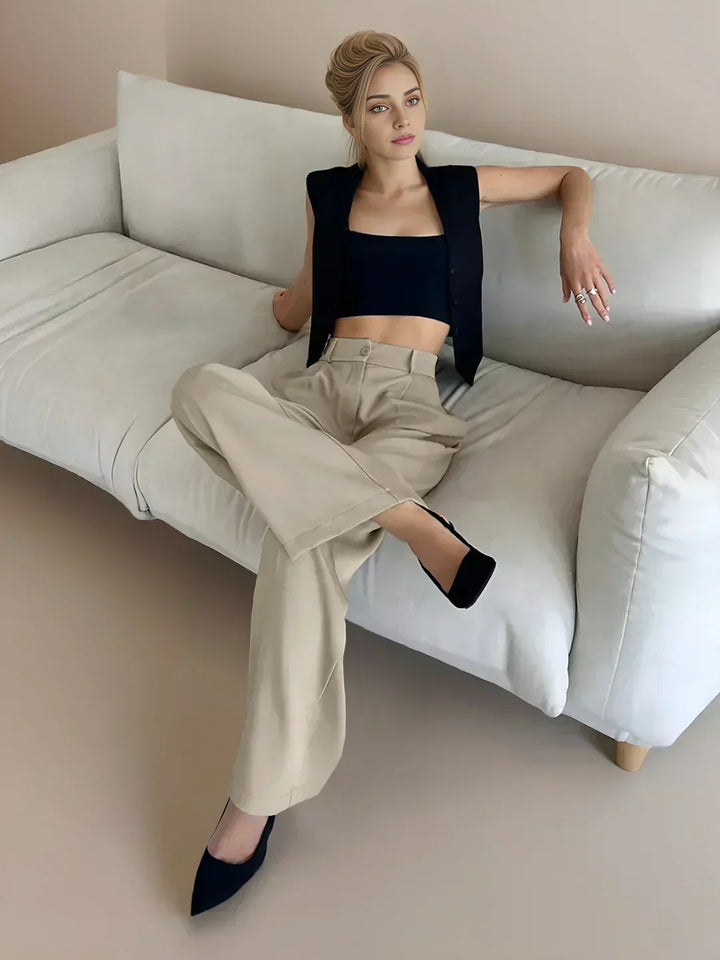 Casual Wide Leg Pants with Pockets