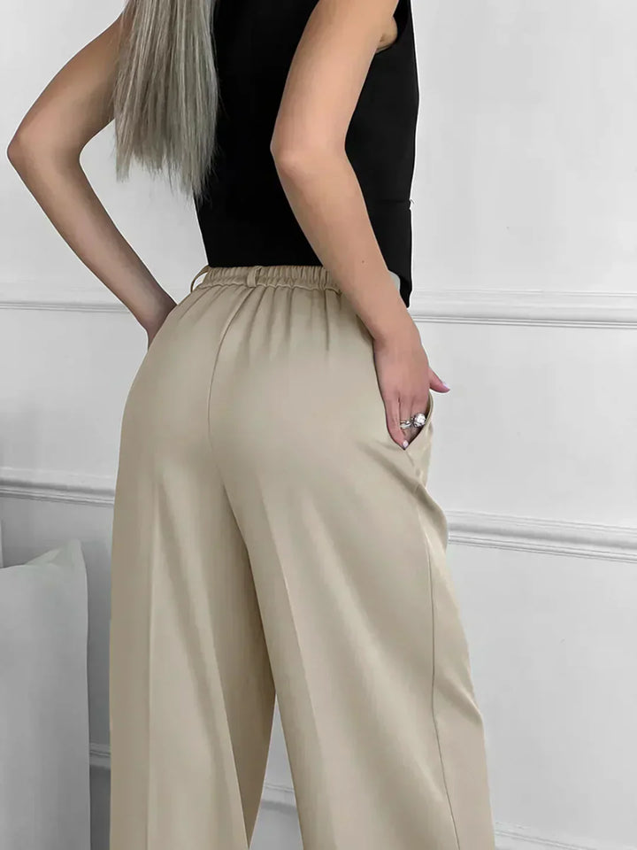 Casual Wide Leg Pants with Pockets