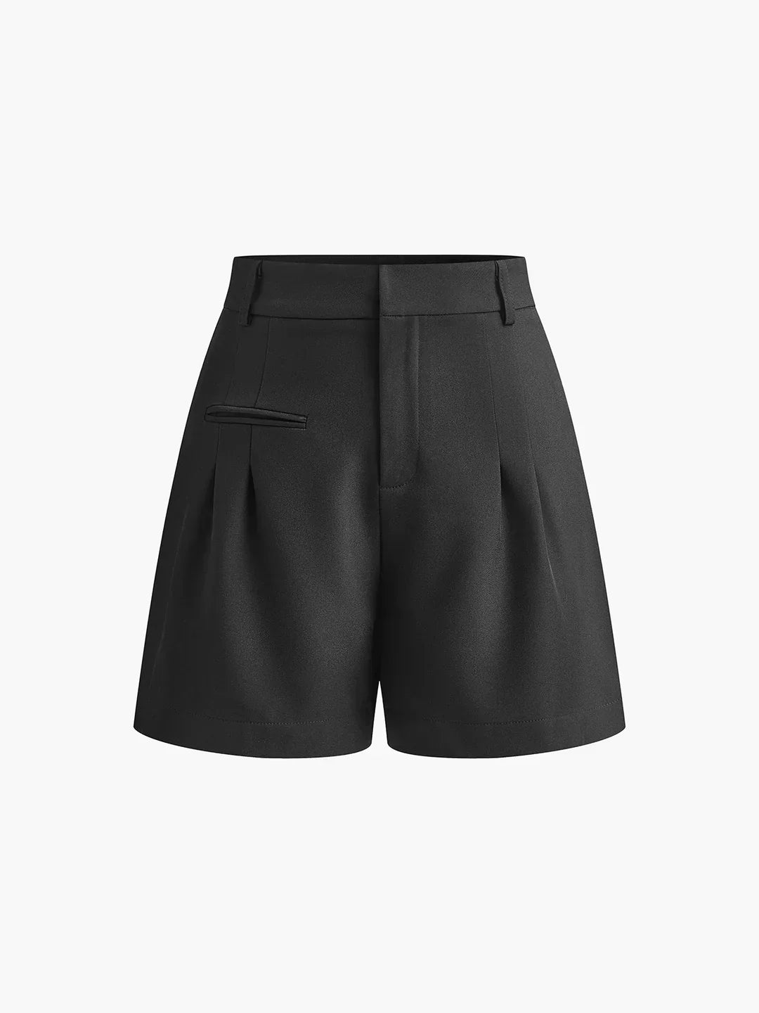 Semi-Transparent Shorts with Mid Rise and No Belt