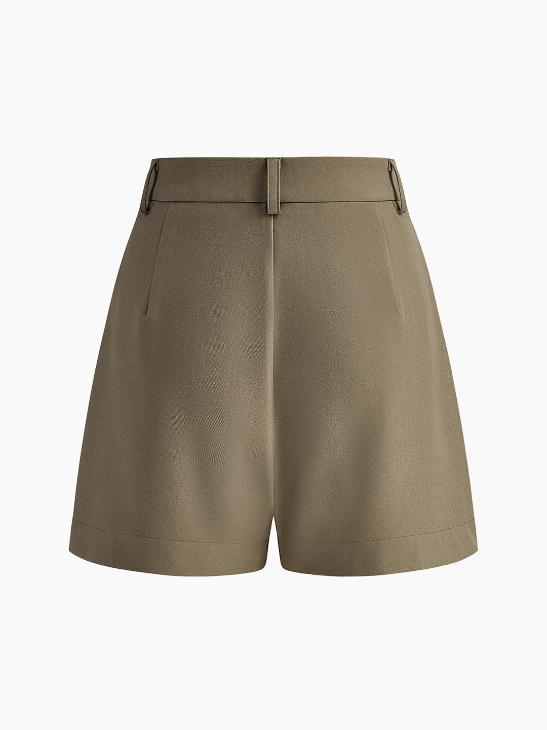 Semi-Transparent Shorts with Mid Rise and No Belt