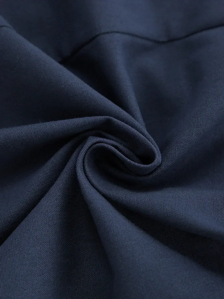 Casual shorts set in dark navy with pockets