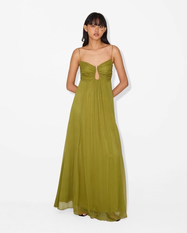 KORA – MAXI DRESS OLIVE SUN-KISSED