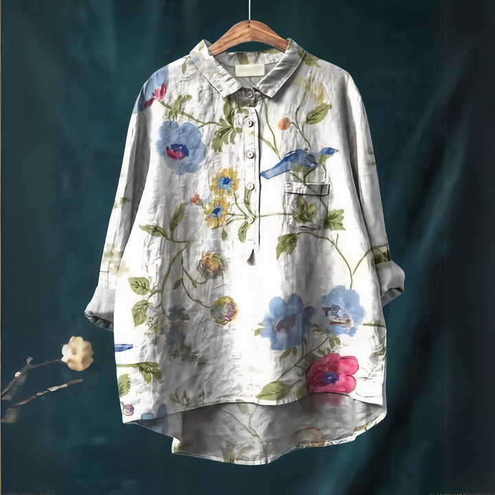 Fiona | Romantic Floral Print Blouse
