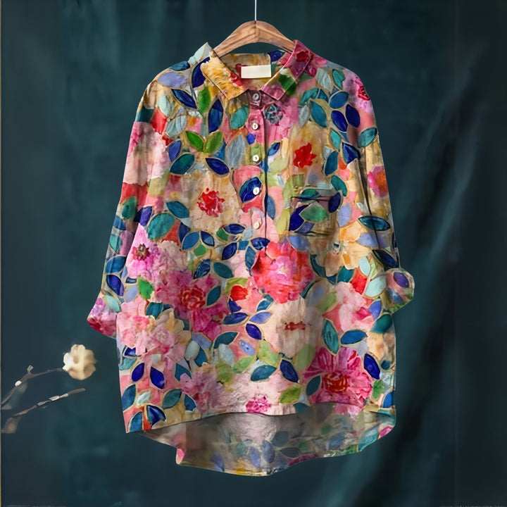 Fiona | Romantic Floral Print Blouse