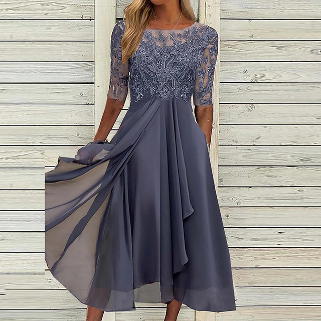 EVELYN – Elegant Lace Evening Dress