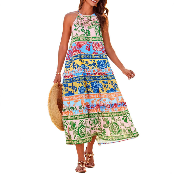 LAYLA – MAXI HALTER BOHO BLOOM DRESS