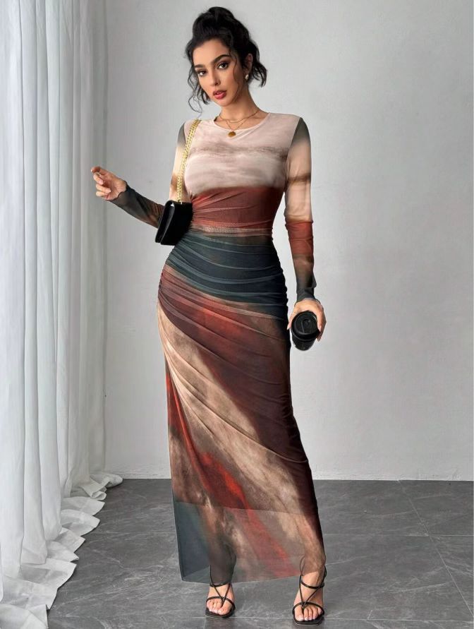 Zendaya | Long Sleeve Bodycon Maxi Dress