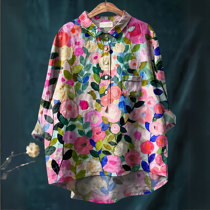 Fiona | Romantic Floral Print Blouse