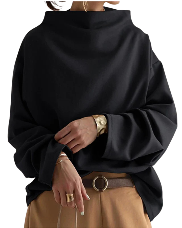 Ava | High-Neck Soft Knit Top