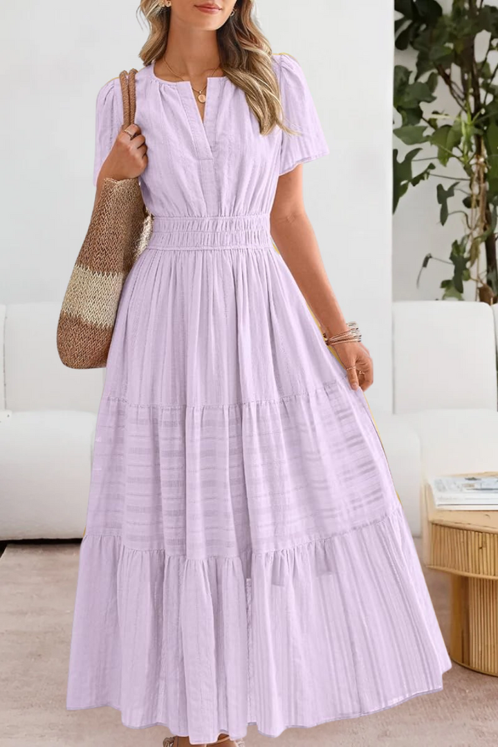 FREYA – MAXI DRESS WITH RUFFLES AND SUNLIT CHARM