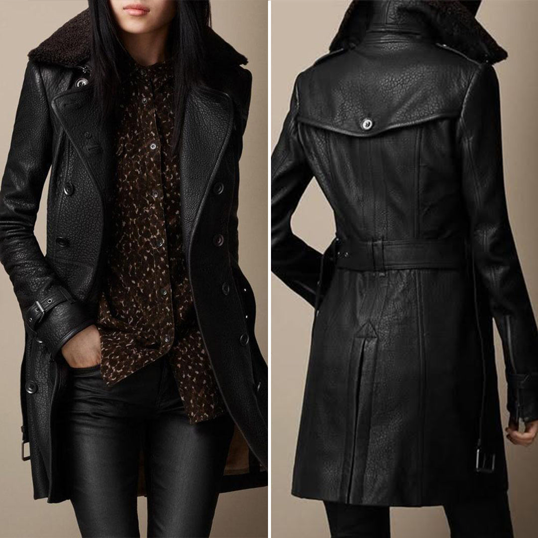 Pauline™ – Vegan Leather Coat