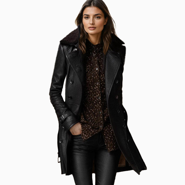Pauline™ – Vegan Leather Coat