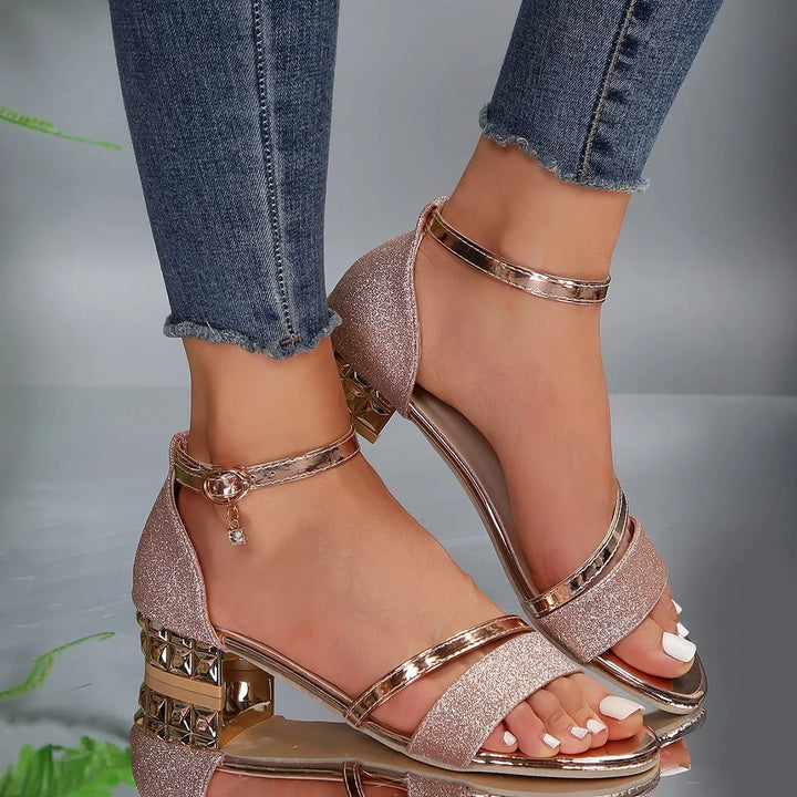 Zoey - Ankle Strap Sandals with Open Toe