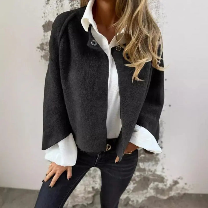 Layla - Wool Cardigan with Round Collar