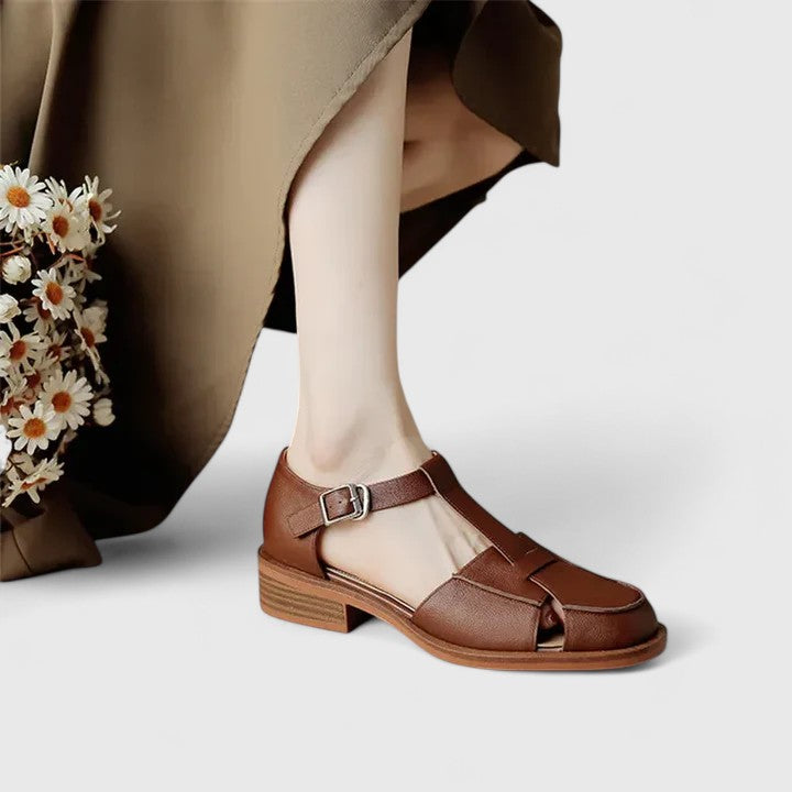 MARA – VINTAGE EDGE CU T-STRAP SANDALS