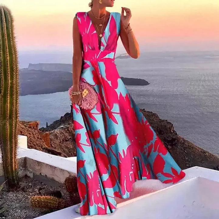 SIENNA – MAXI DRESS SUNSET BLOOM