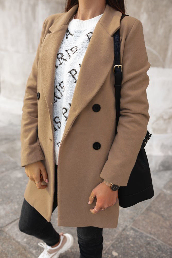 Teresa™ Elegant Coat with Lapel