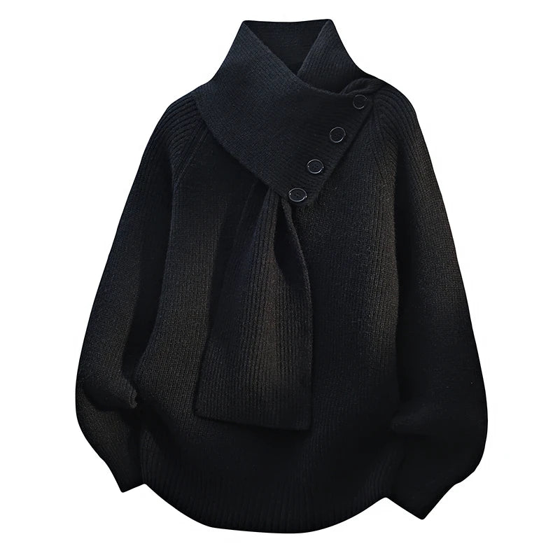 Anastasia | Cozy Scarf-Neck Sweater