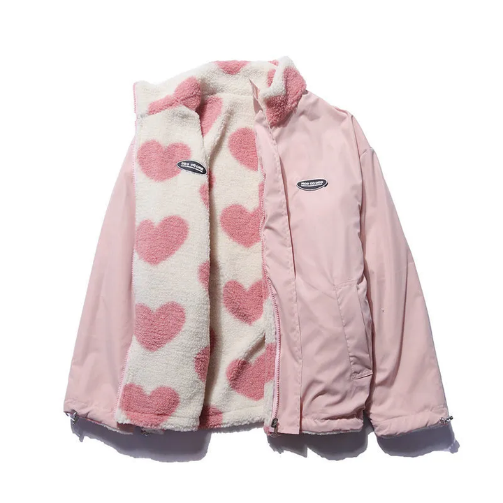 BacioDeluxe | Heart-Shaped Reversible Coat