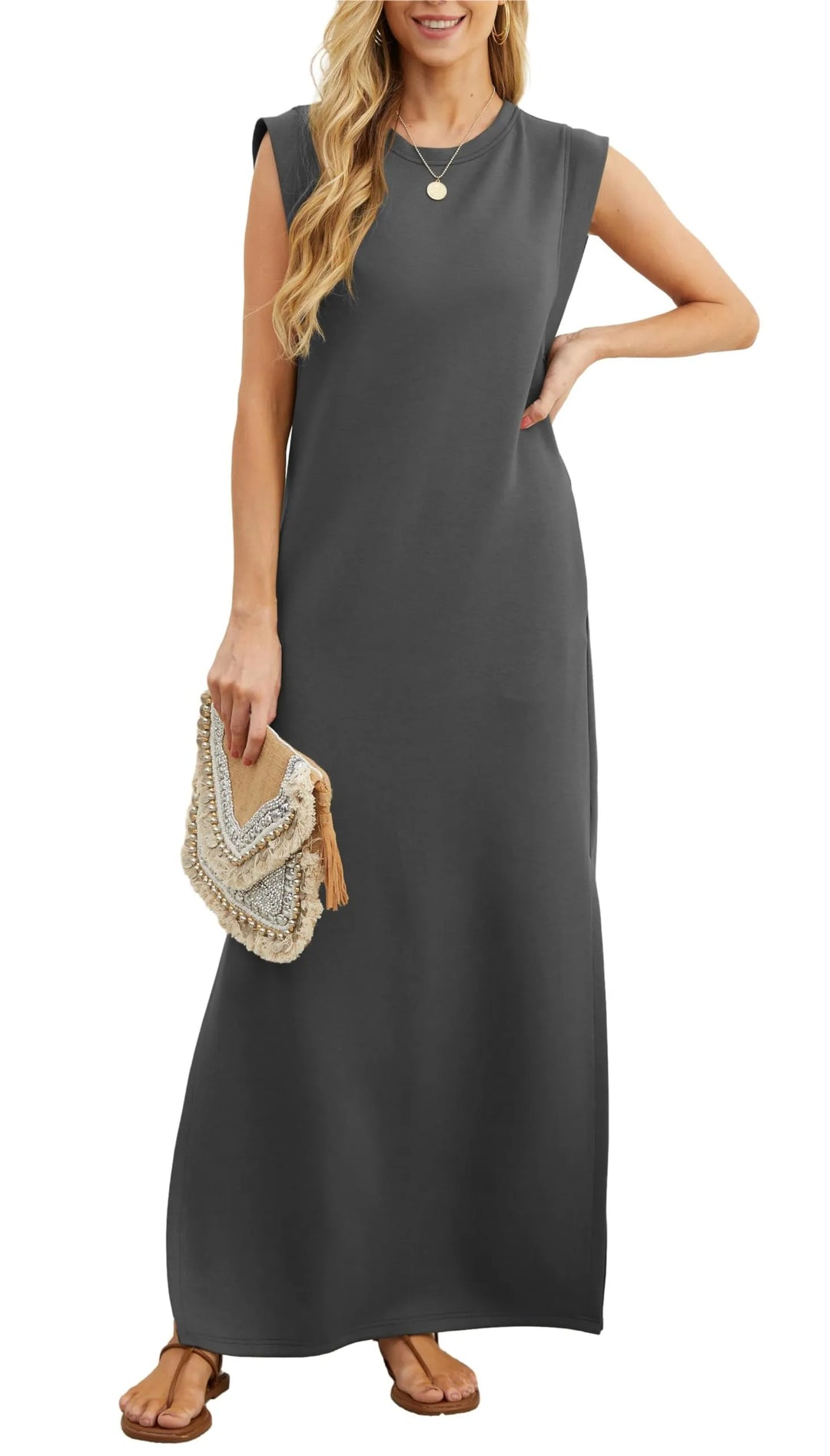 Laken - Relaxed Maxi Dress with Slit