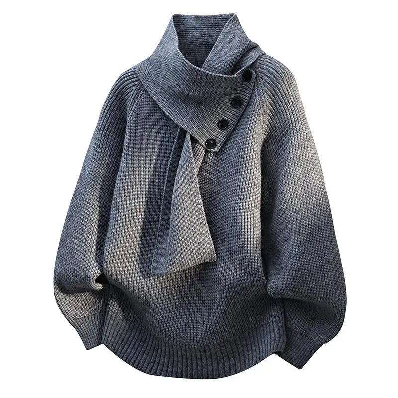Anastasia | Cozy Scarf-Neck Sweater