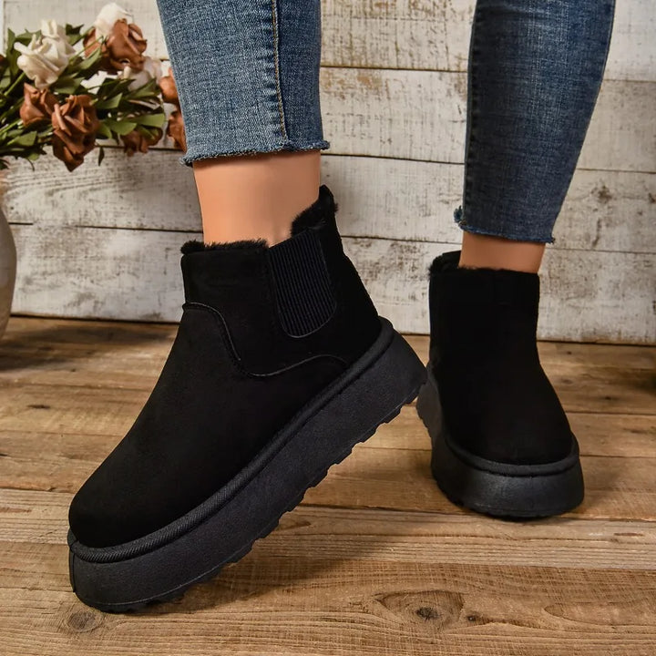 SnowLuxe™ | Suede Ankle Boots with Fur for Women