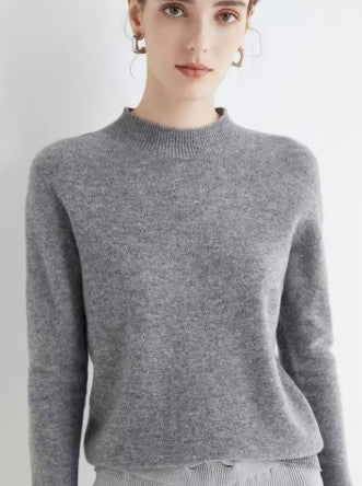 LALEI | Comfortable Wool Sweater with High Collar