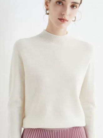 LALEI | Comfortable Wool Sweater with High Collar