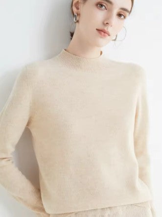 LALEI | Comfortable Wool Sweater with High Collar