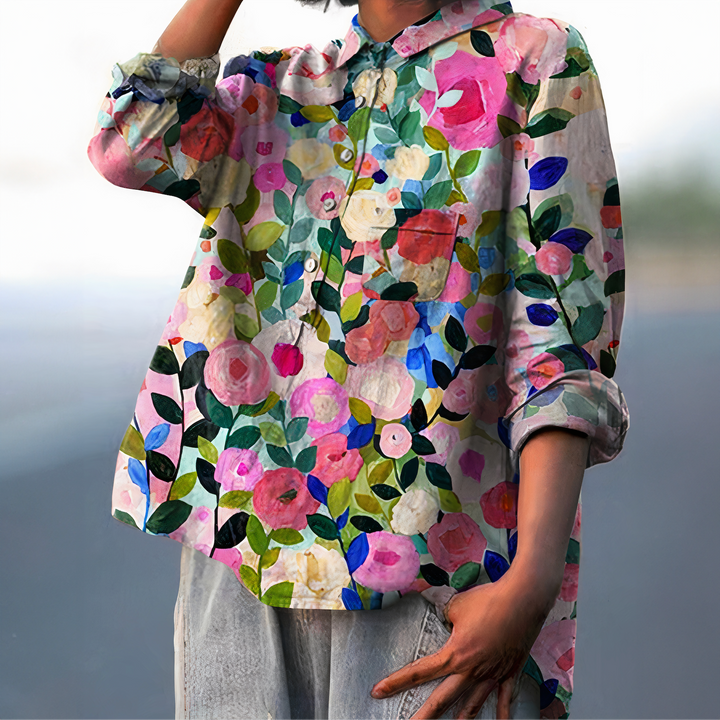 Fiona | Romantic Floral Print Blouse