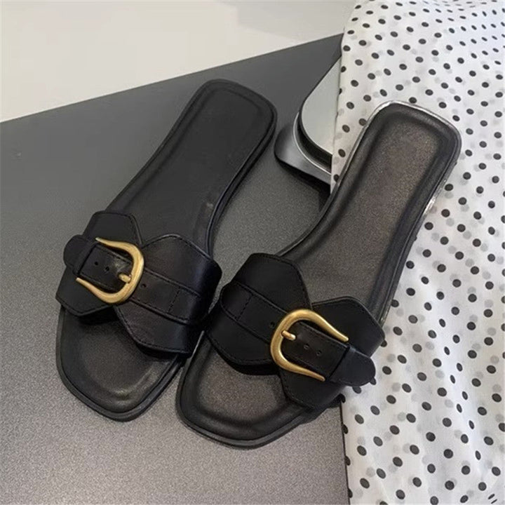 Erica | Elegant Flat Sandals with Buckle