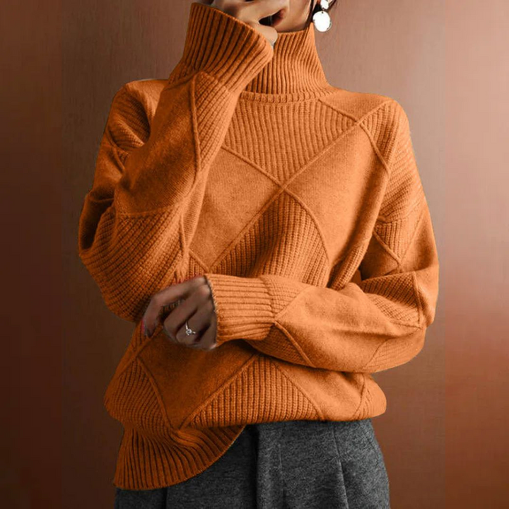 Lily - Thick Sweater with High Collar